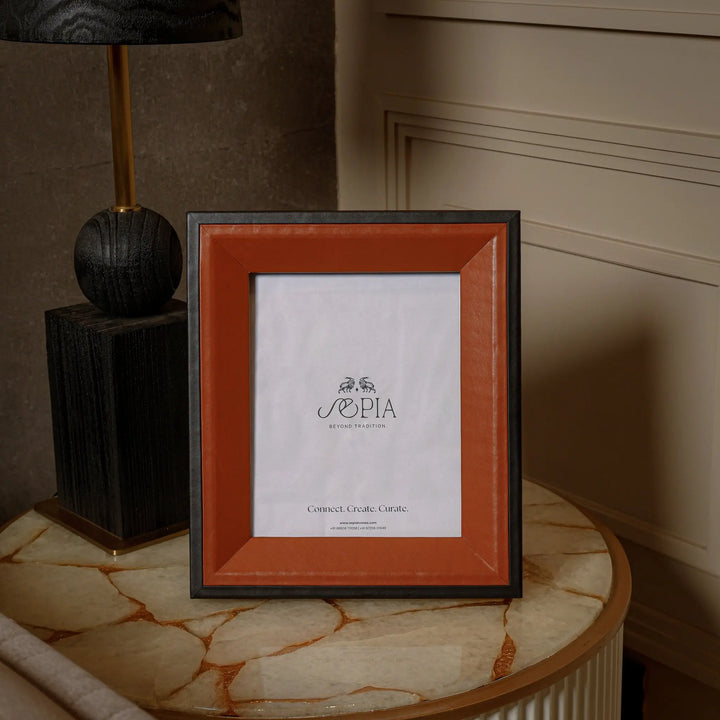 Capella Leather 8x10 Frame - Sepia Homes