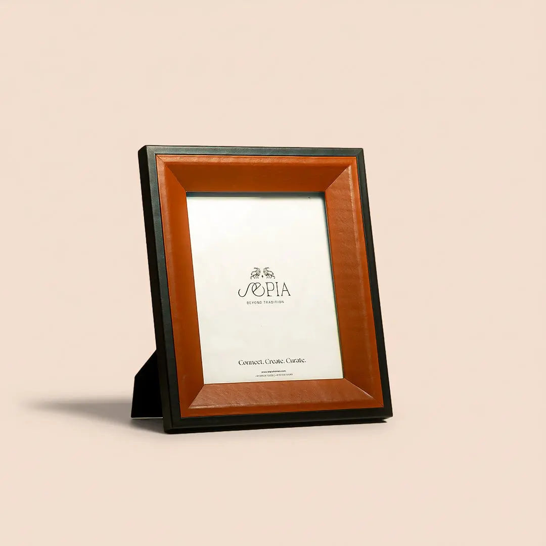 Capella Leather 8x10 Frame - Sepia Homes
