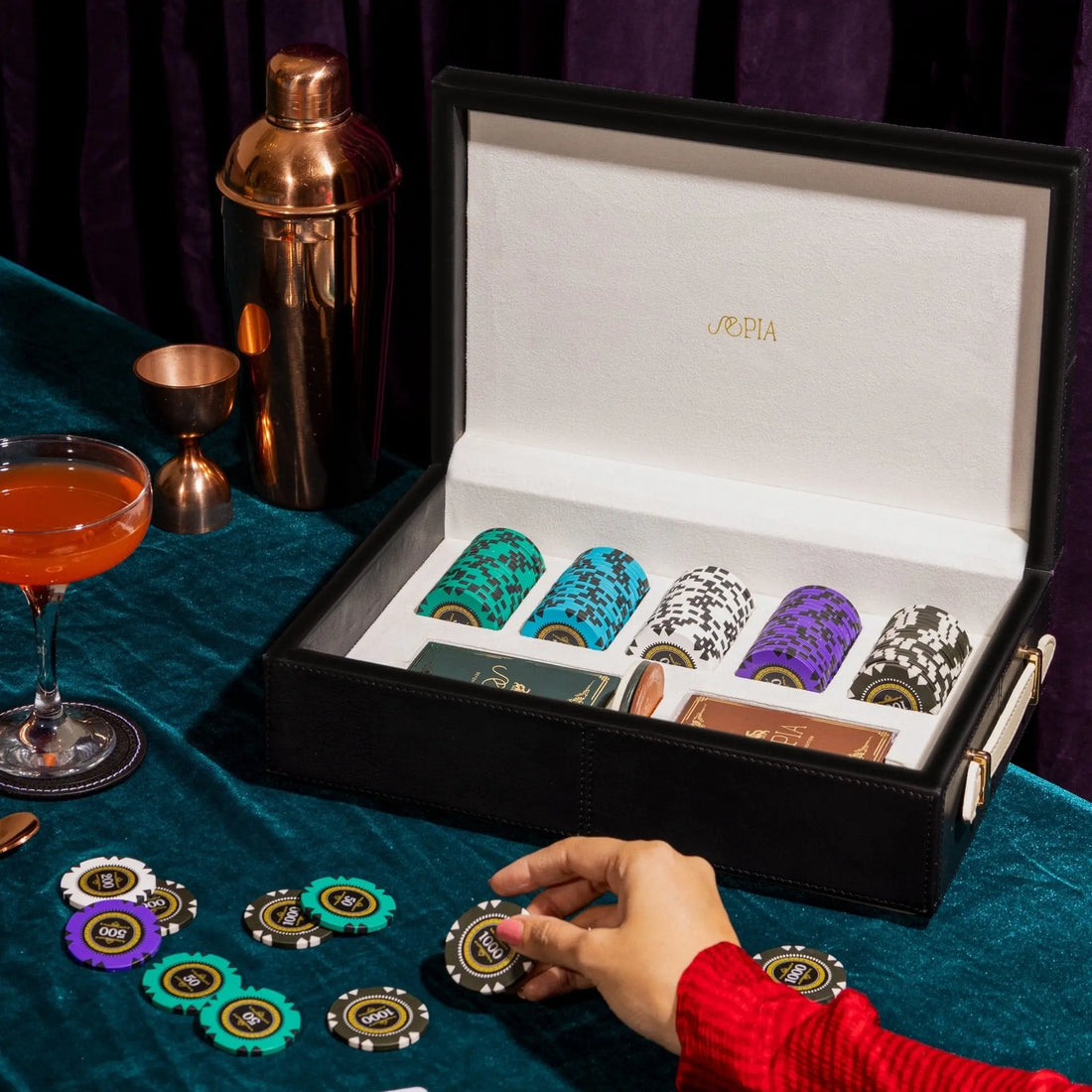 Chateau Poker Set - Small - Sepia Homes