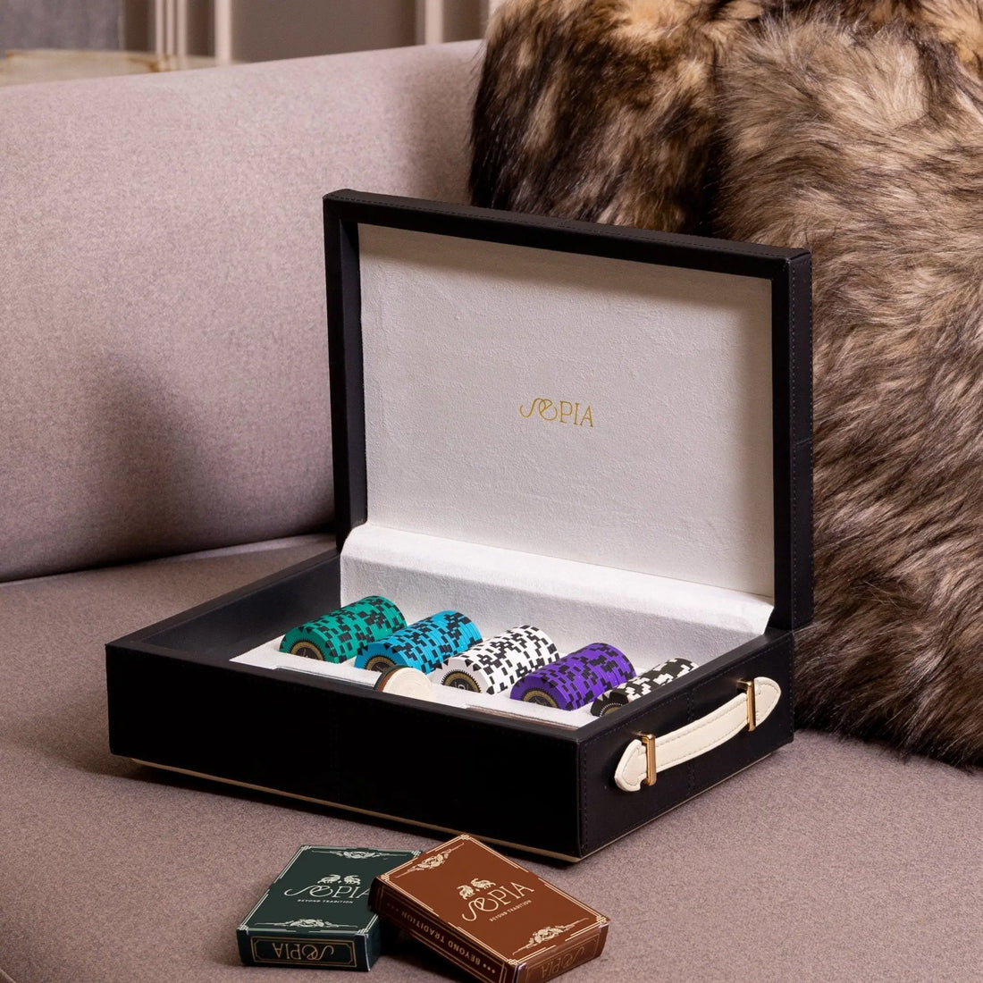 Chateau Poker Set - Small - Sepia Homes