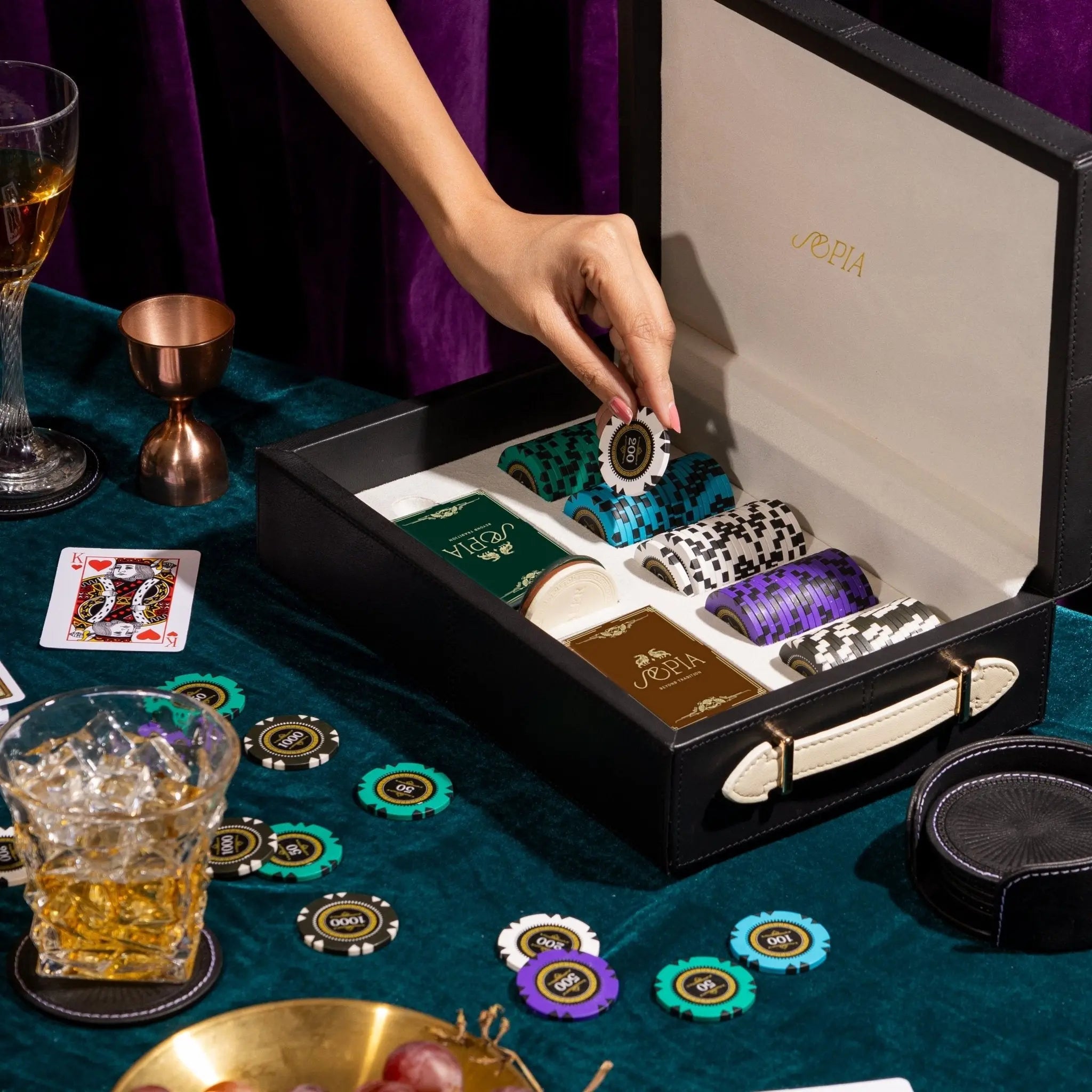 Chateau Poker Set - Small - Sepia Homes