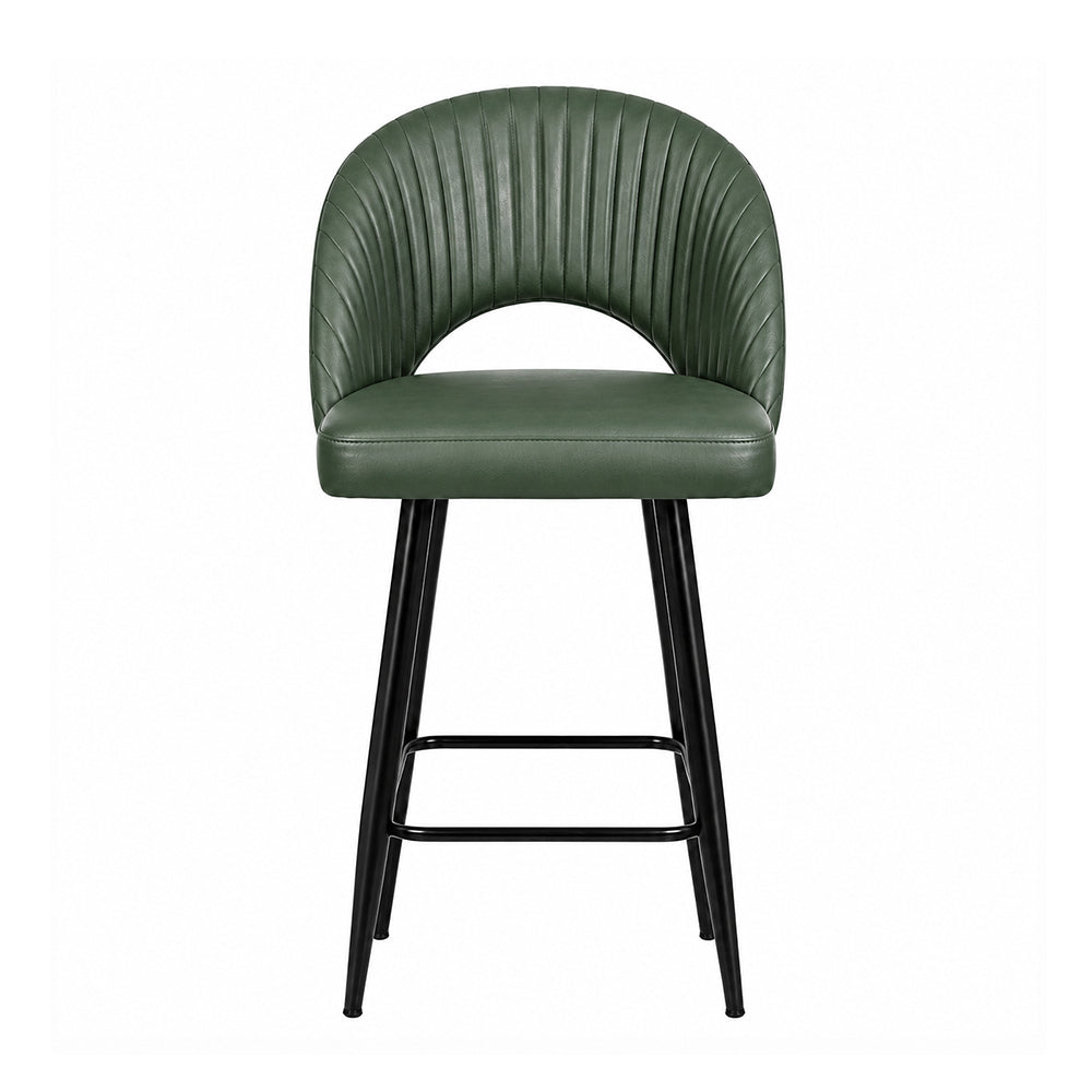 Elmore Green Faux Leather Bar Stool