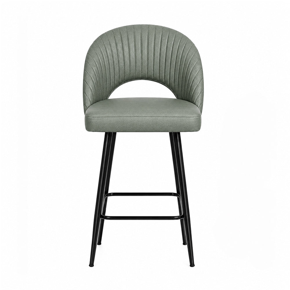 Elmore Sage Faux Leather Bar Stool