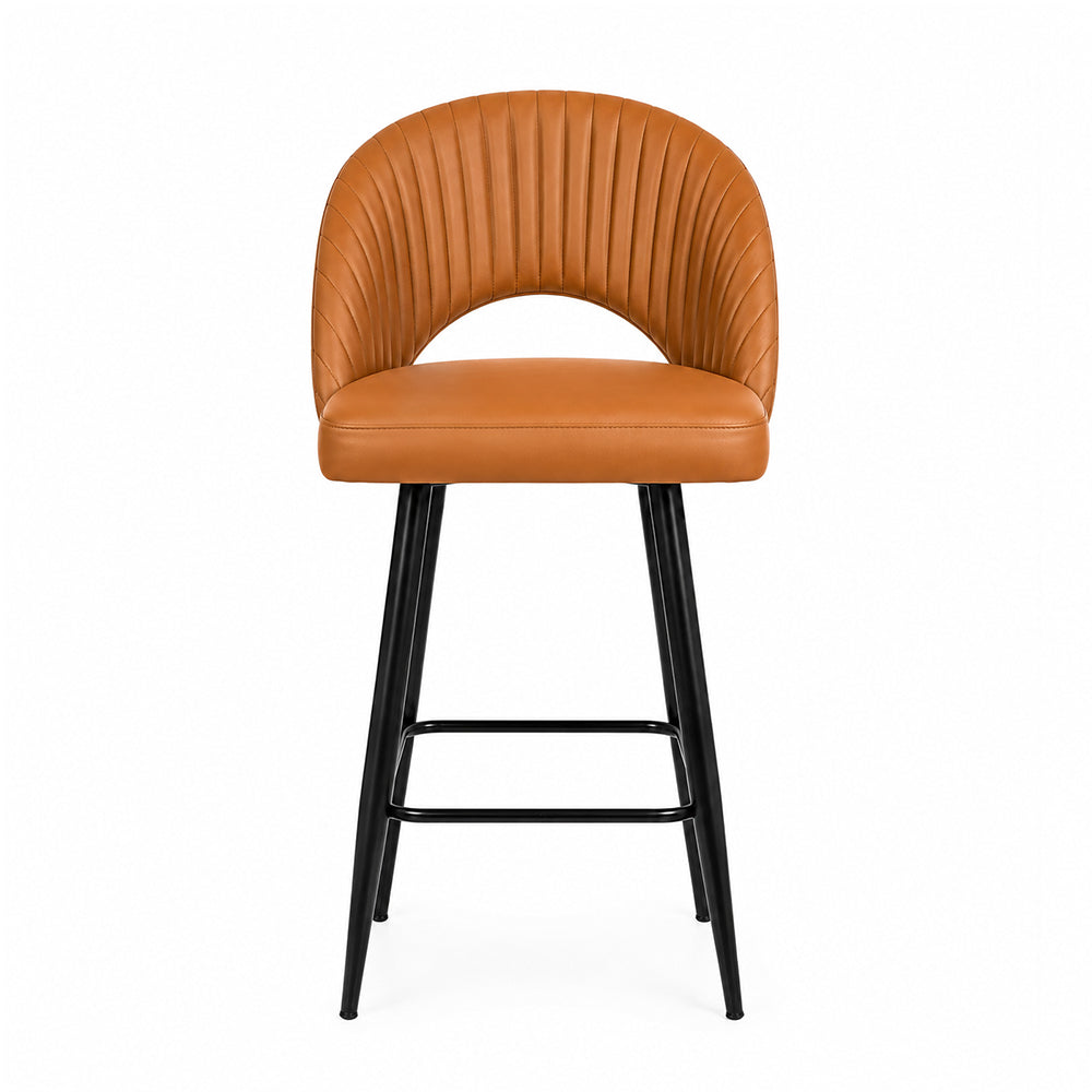 Elmore Tan Faux Leather Bar Stool