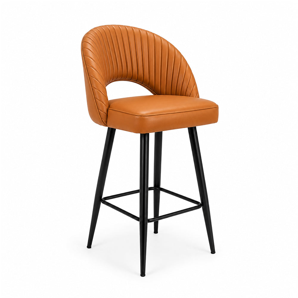 Elmore Tan Faux Leather Bar Stool
