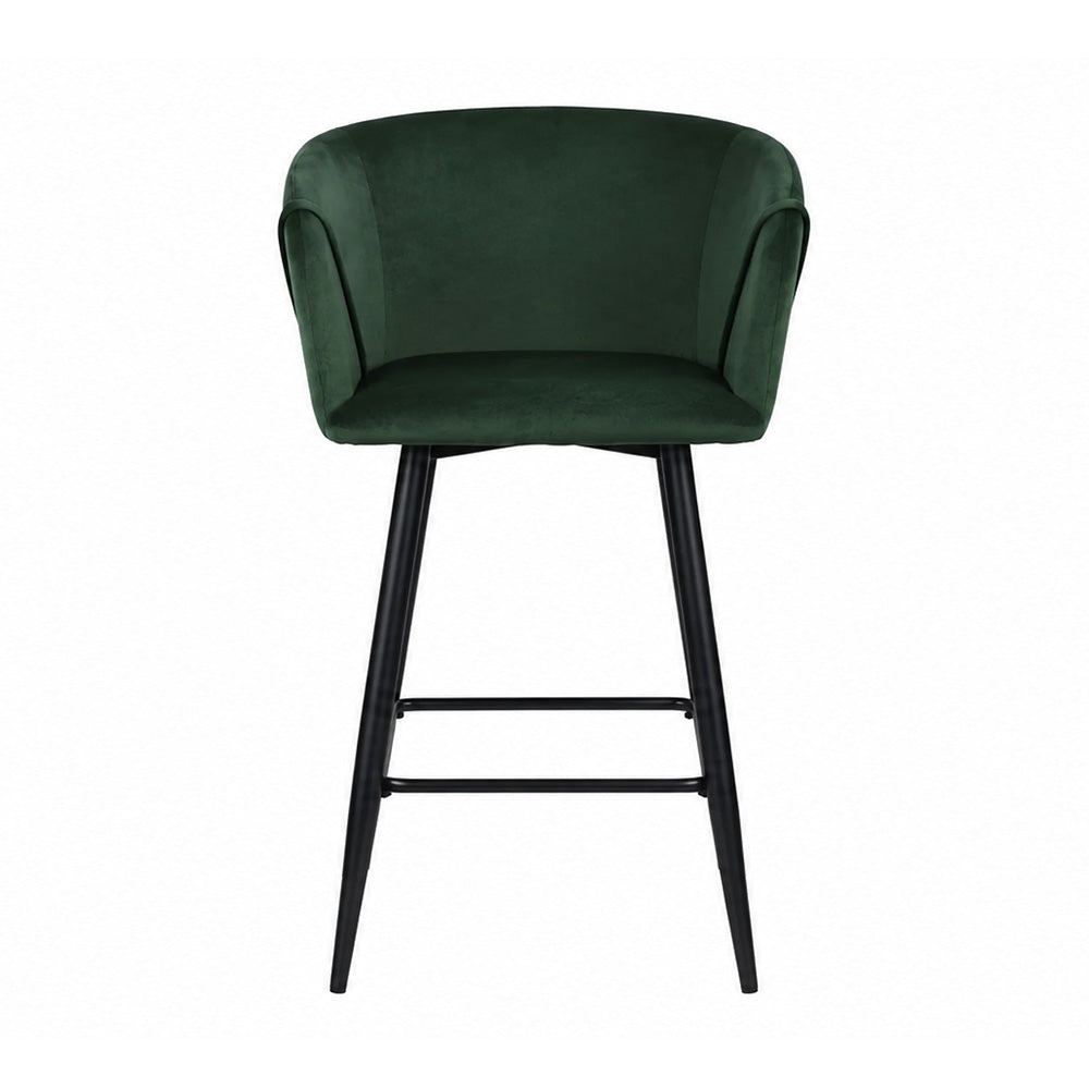 Green Velvet Bar Stool
