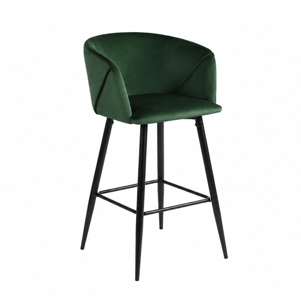 Green Velvet Bar Stool