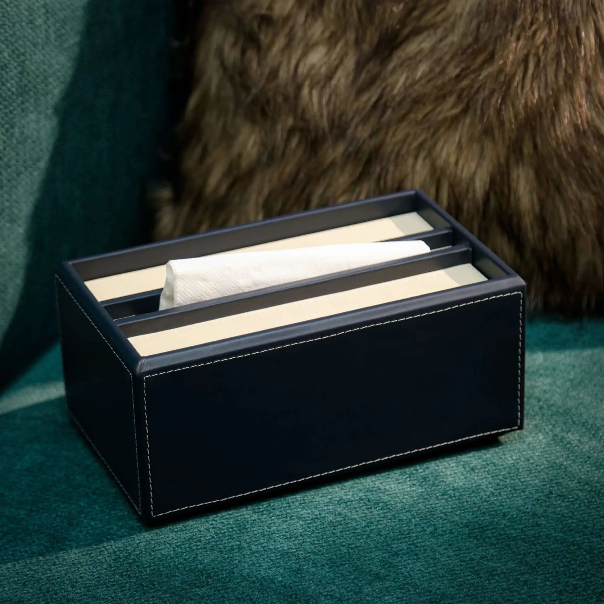 Klara Tissue In Airforce Blue and Ivory - Sepia Homes