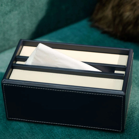Klara Tissue In Airforce Blue and Ivory - Sepia Homes