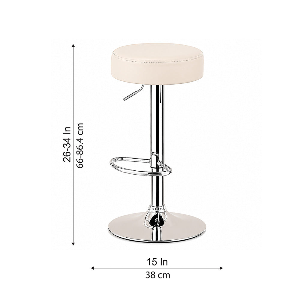 Linon Beige Adjustable Bar Stool