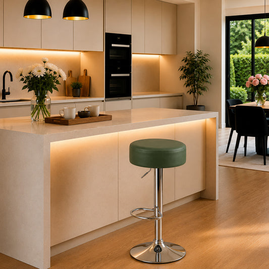 Linon Green Adjustable Bar Stool