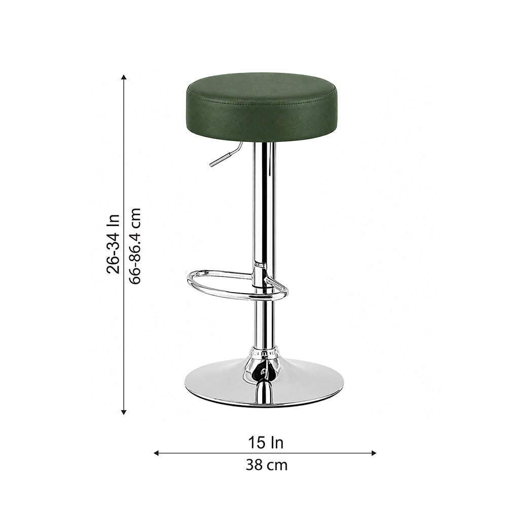 Linon Green Adjustable Bar Stool