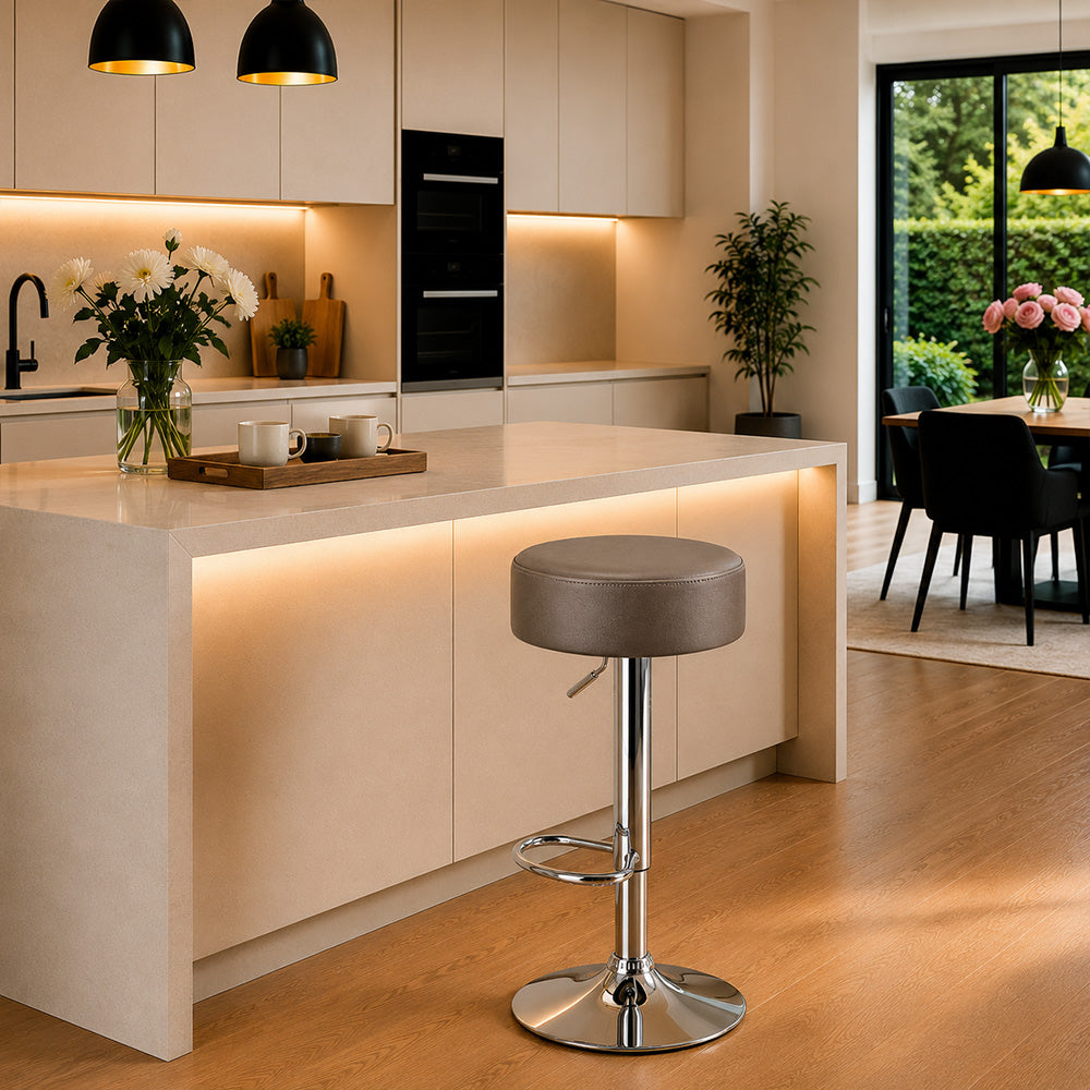 Linon Grey Adjustable Bar Stool