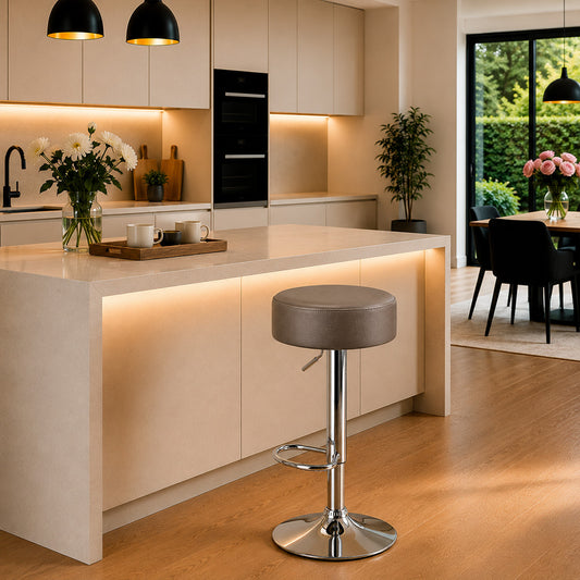 Linon Grey Adjustable Bar Stool