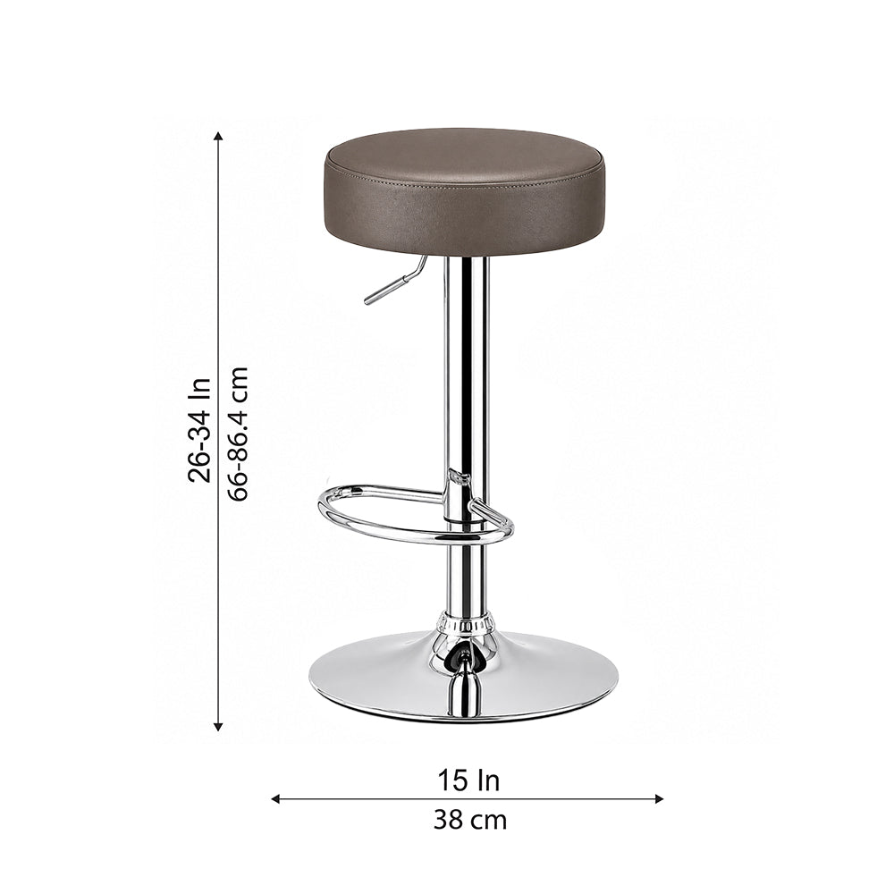 Linon Grey Adjustable Bar Stool