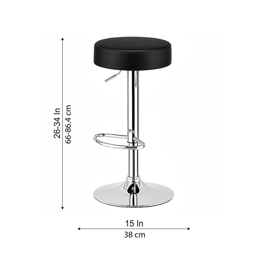 Linon Ivory White Adjustable Bar Stool