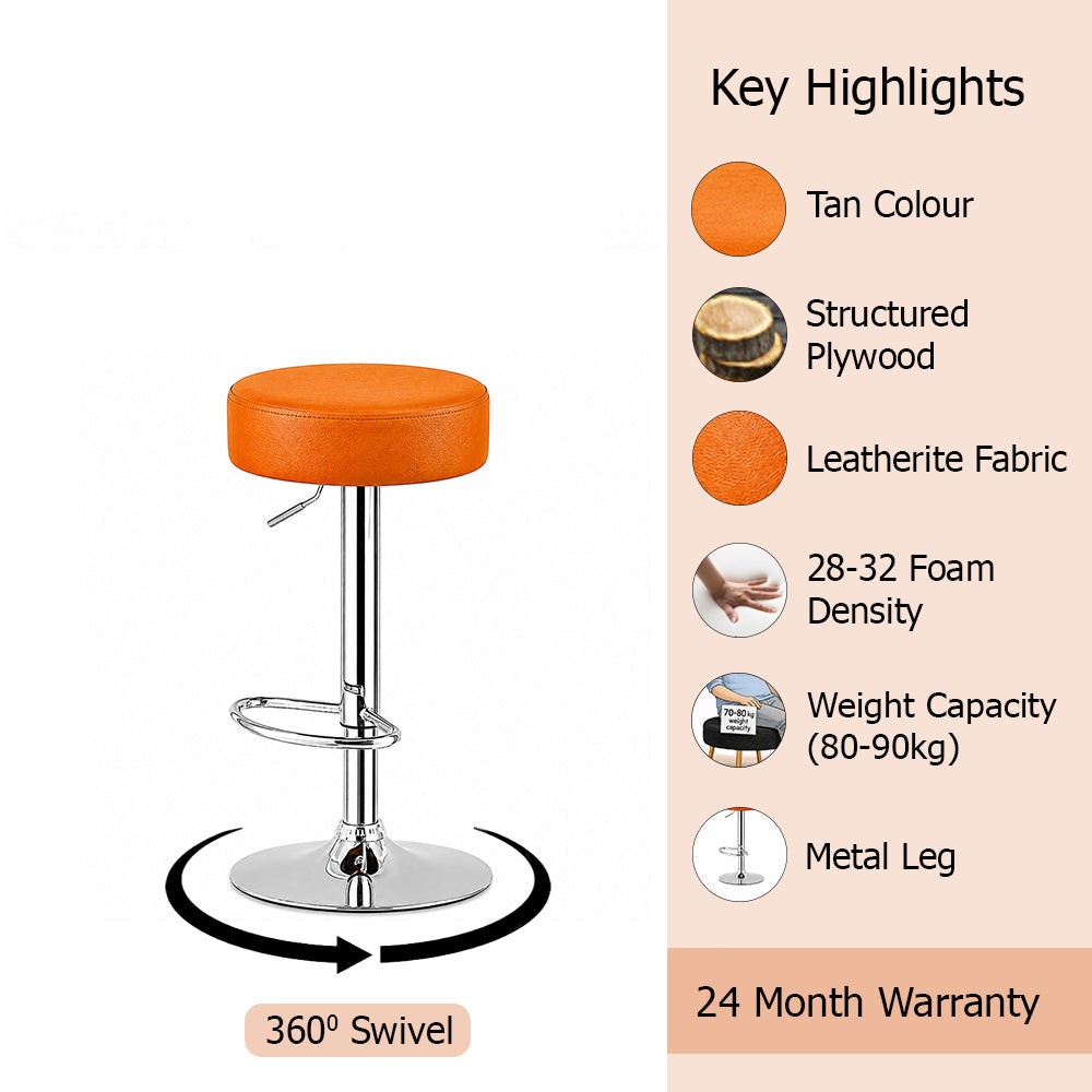 Linon Tan Adjustable Bar Stool