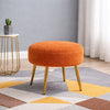 Luna Bouclé Orange Ottoman - Gold Legs