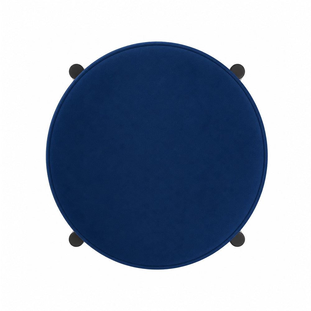Modern Blue Upholstered Bar Stool