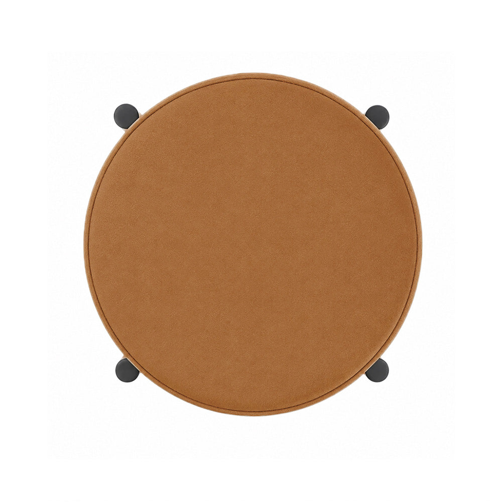 Modern Brown Upholstered Bar Stool