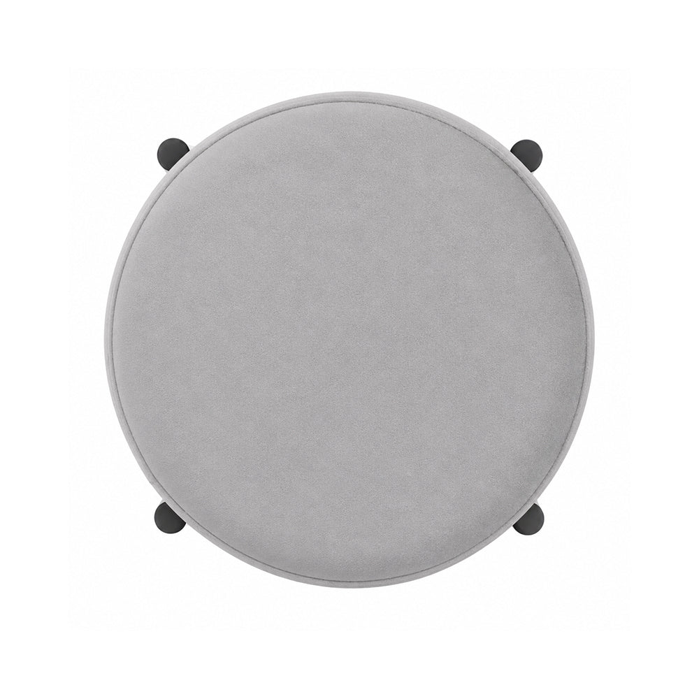 Modern Grey Upholstered Bar Stool