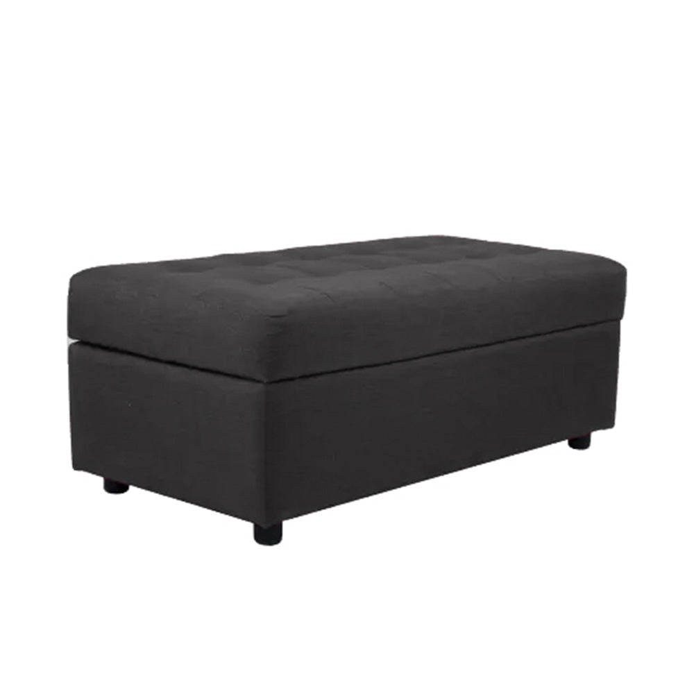 Modern Tufted Rectange Storage Ottoman Bench Grey