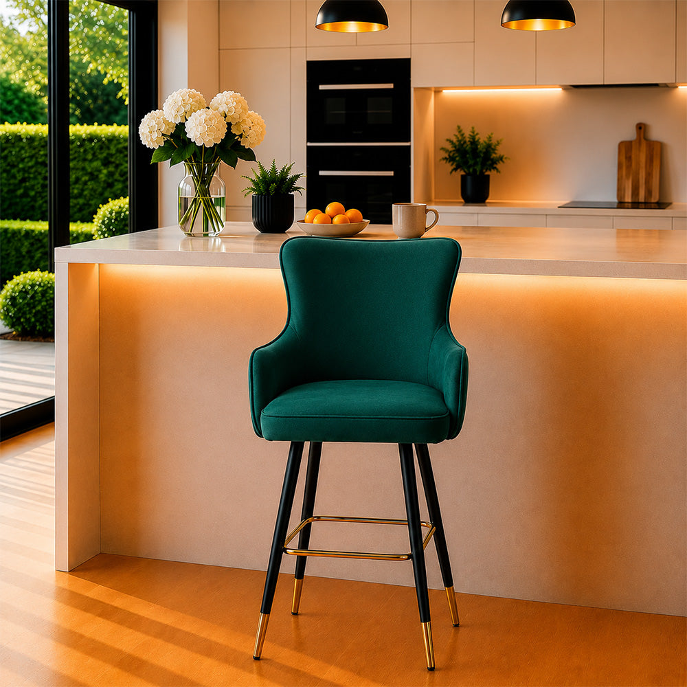 Nolen Green Upholstered Bar Stool