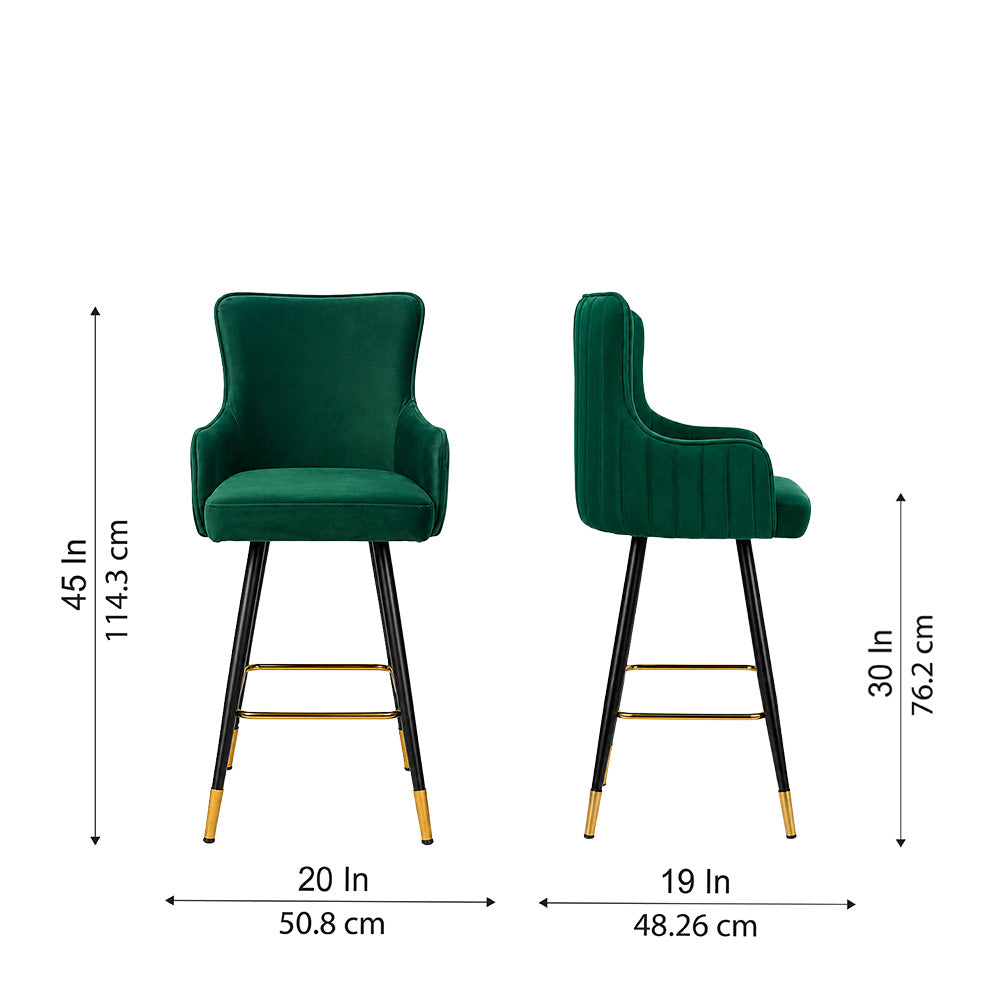 Nolen Green Upholstered Bar Stool