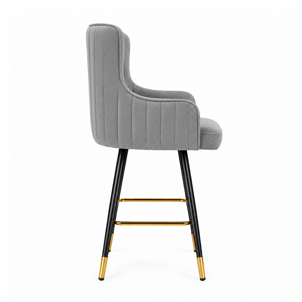 Nolen Grey Upholstered Bar Stool
