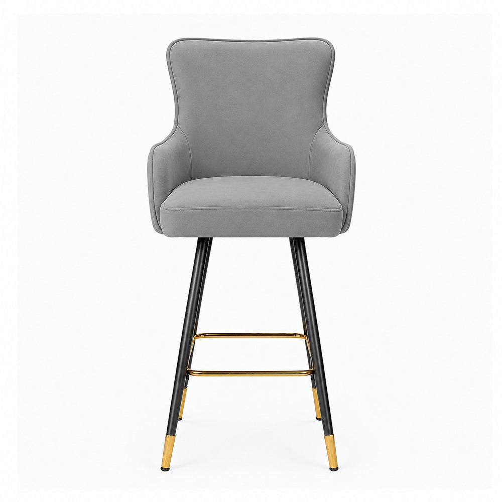 Nolen Grey Upholstered Bar Stool