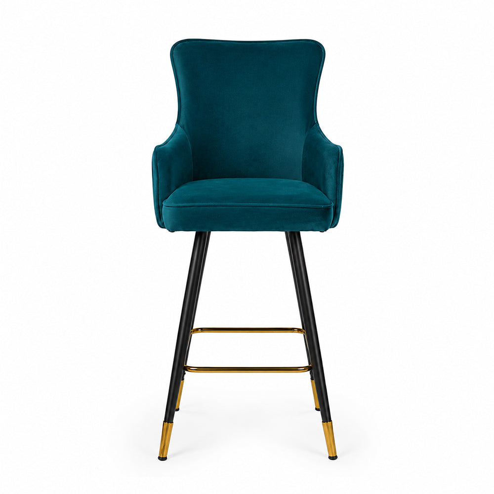 Nolen Teal Upholstered Bar Stool