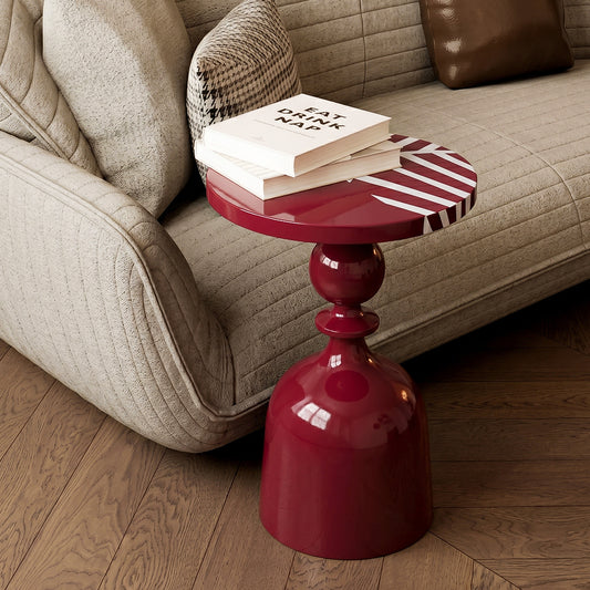 Orion Ember Luxe Iron Pedestal Accent Table