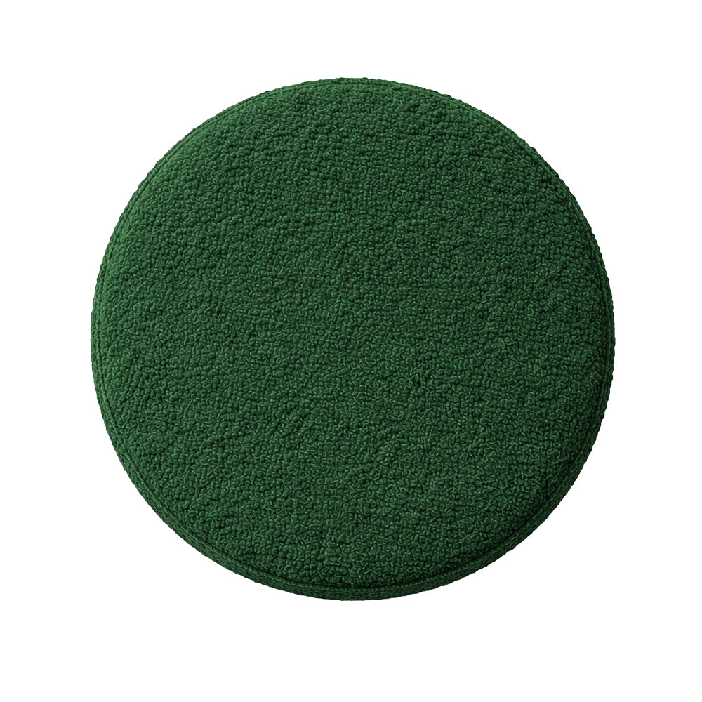 Premium Bouclé Green Ottoman - Gold Legs