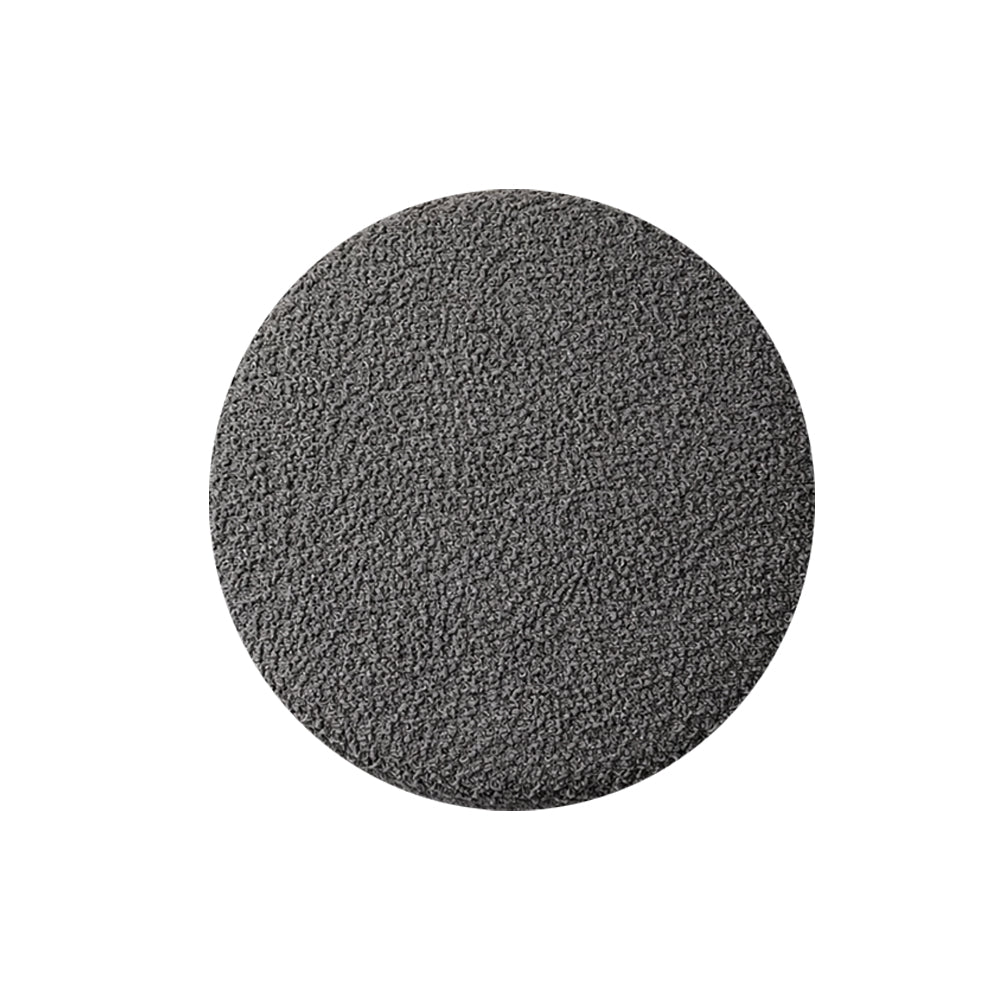 Premium Bouclé Grey Ottoman - Gold Legs