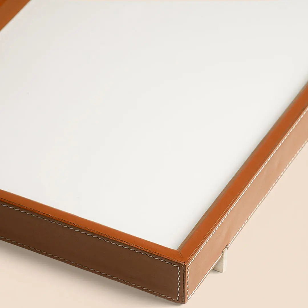 Raffiné Leather & Brass Tray - Sepia Homes