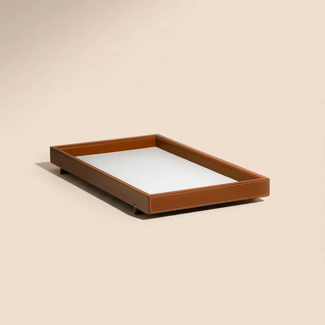 Raffiné Leather & Brass Tray - Sepia Homes