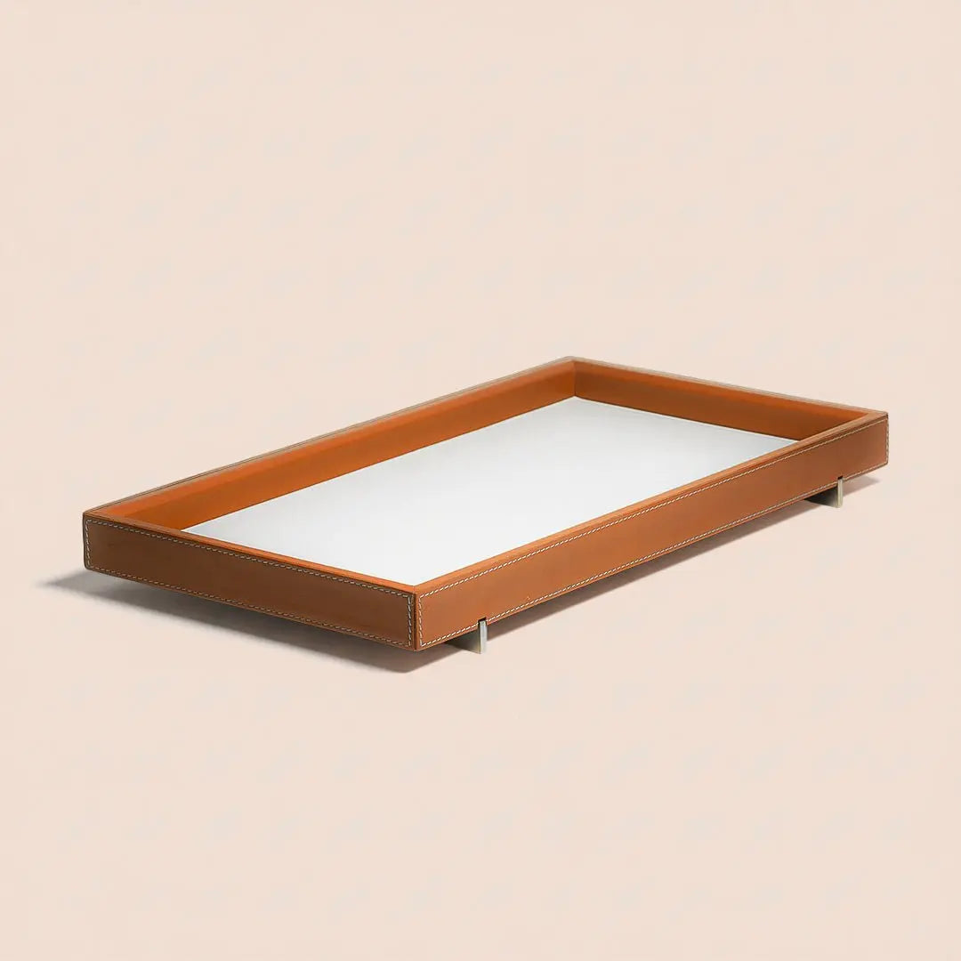 Raffiné Leather & Brass Tray - Sepia Homes