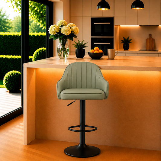 Sage Faux Leather Adjustable Bar Stool