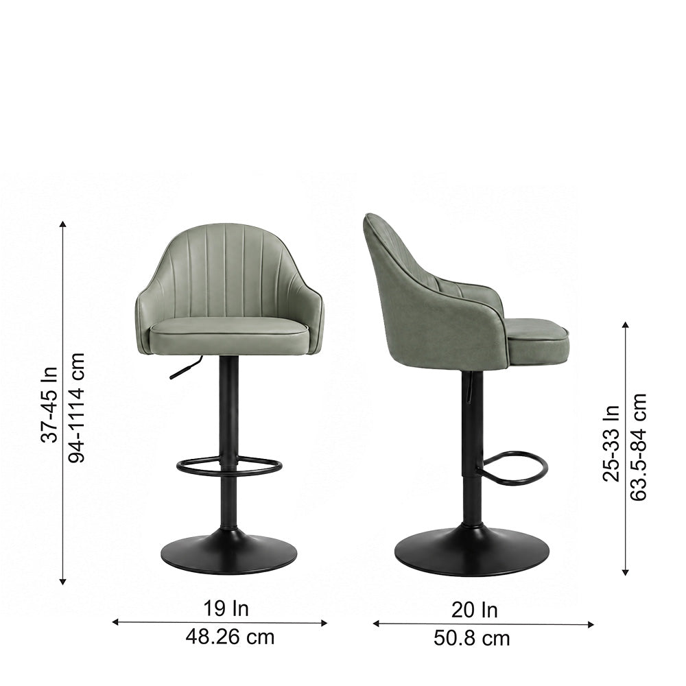 Sage Faux Leather Adjustable Bar Stool