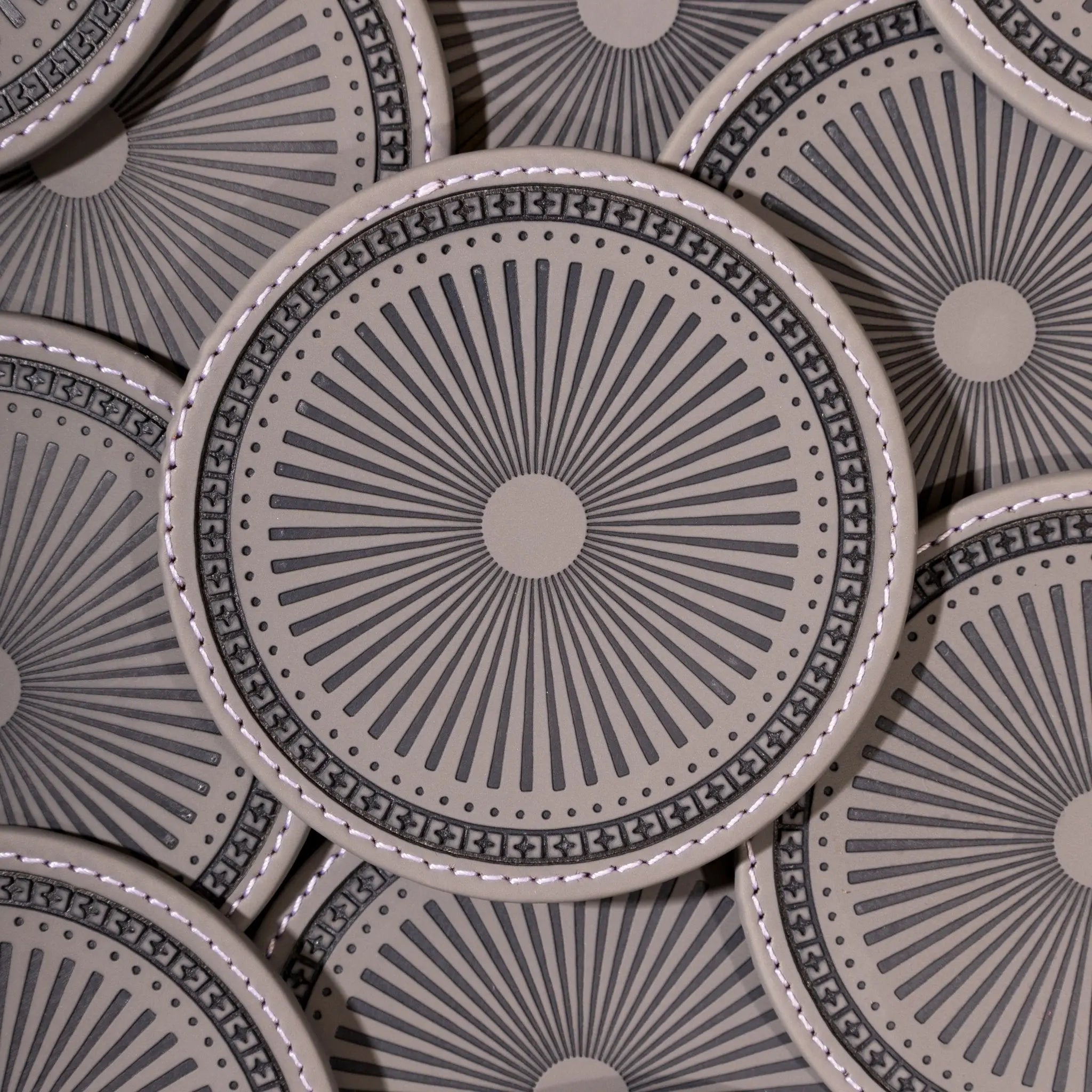 Sepia Homes | Aura Leather Coaster Set – Stylish Surface Protection - Sepia Homes