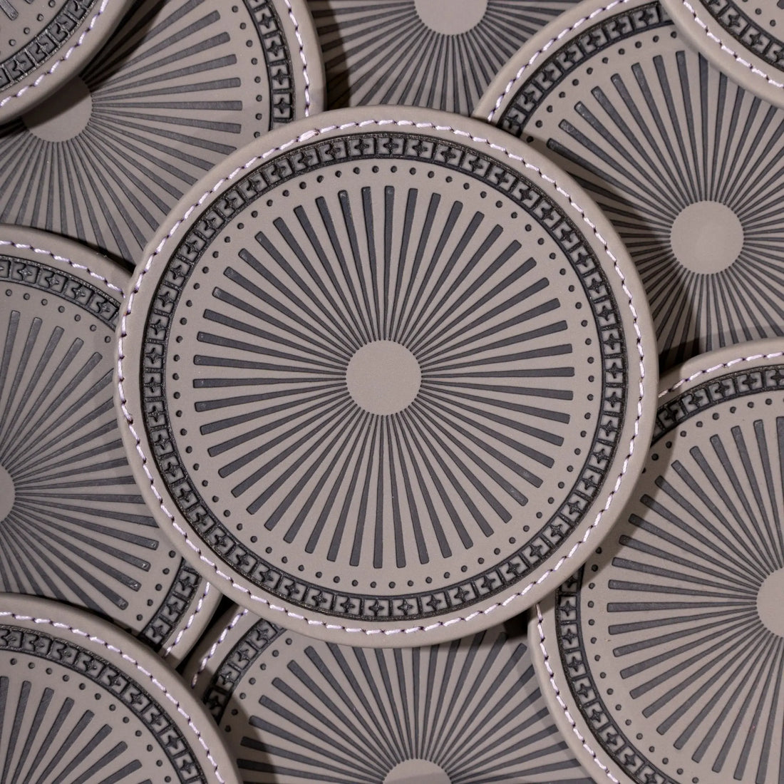 Sepia Homes | Aura Leather Coaster Set – Stylish Surface Protection - Sepia Homes