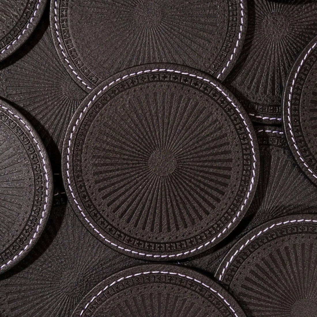 Sepia Homes | Aura Leather Coaster Set – Stylish Surface Protection - Sepia Homes