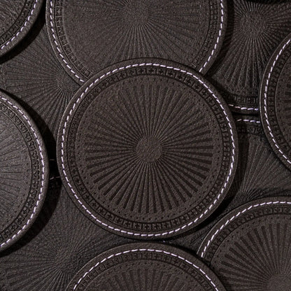Sepia Homes | Aura Leather Coaster Set – Stylish Surface Protection - Sepia Homes