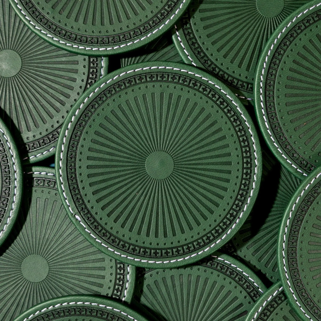 Sepia Homes | Aura Leather Coaster Set – Stylish Surface Protection - Sepia Homes