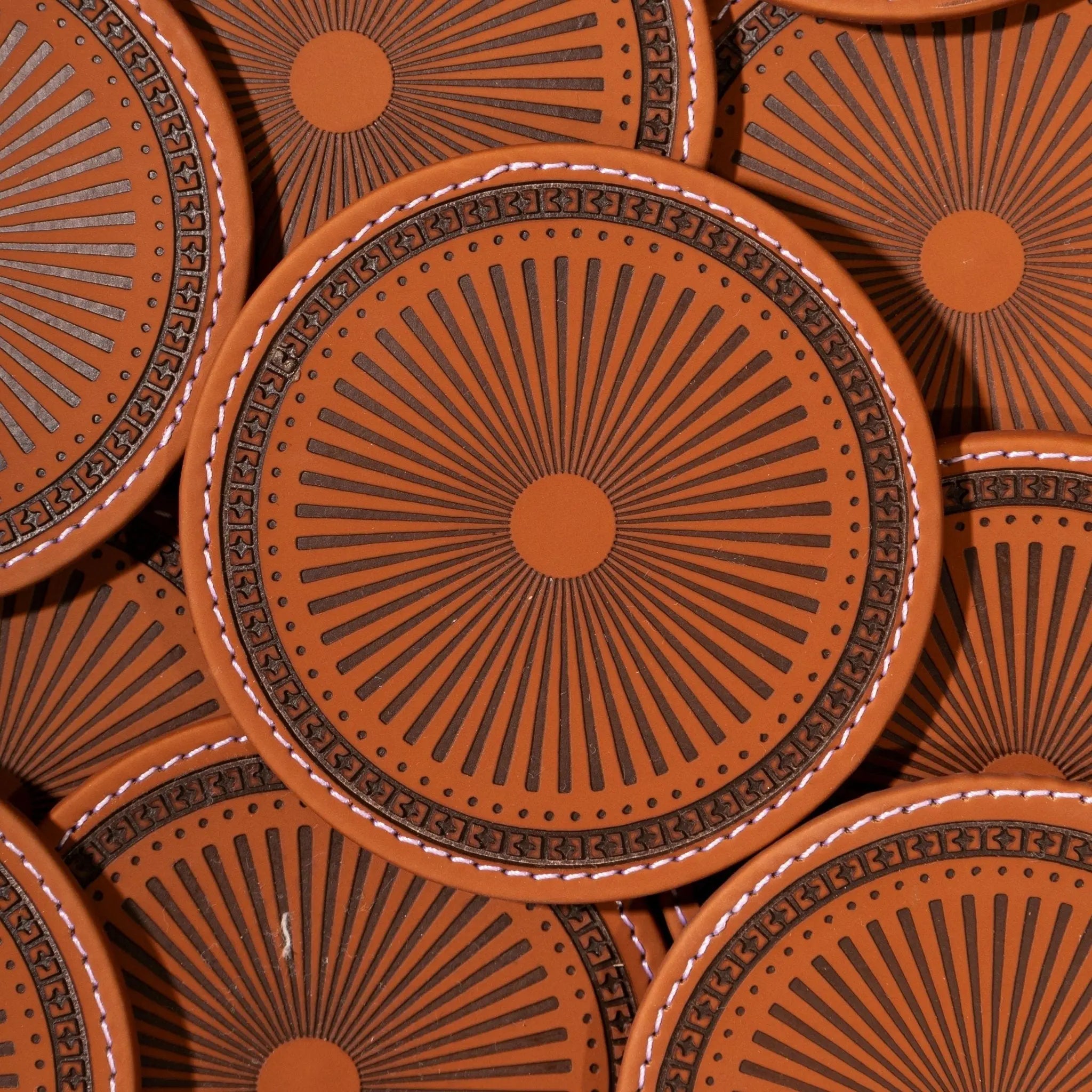 Sepia Homes | Aura Leather Coaster Set – Stylish Surface Protection - Sepia Homes