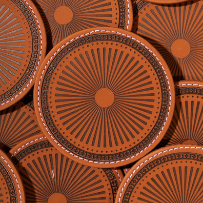 Sepia Homes | Aura Leather Coaster Set – Stylish Surface Protection - Sepia Homes