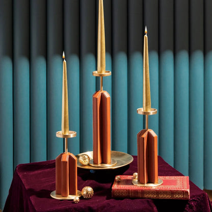 Sepia Homes Lume Candle Stand Set – Premium Ambient Candle Holders - Sepia Homes