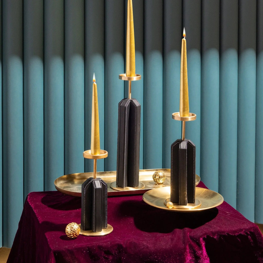 Sepia Homes Lume Candle Stand Set – Premium Ambient Candle Holders - Sepia Homes