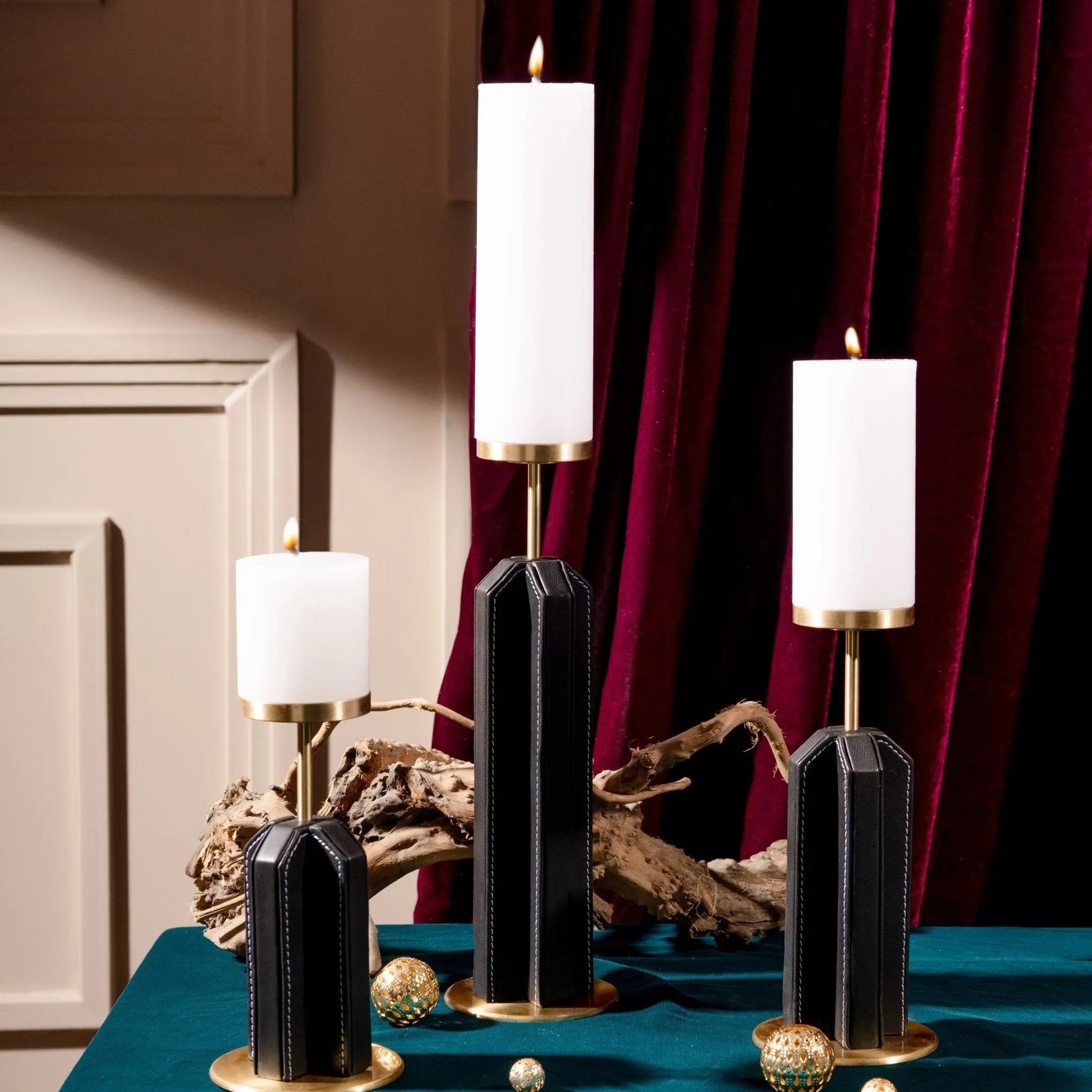 Sepia Homes Lume Candle Stand Set – Premium Ambient Candle Holders - Sepia Homes