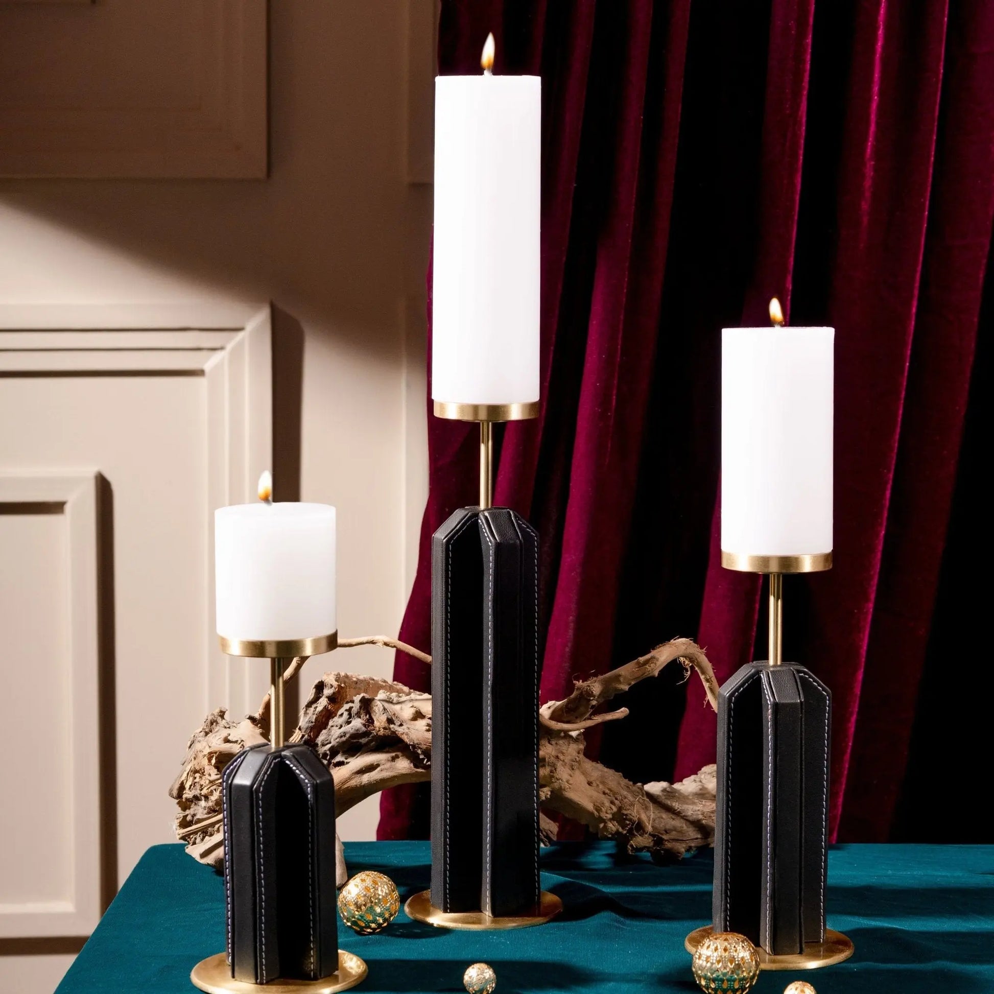 Sepia Homes Lume Candle Stand Set – Premium Ambient Candle Holders - Sepia Homes